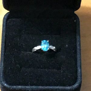 10k yellow gold blue baby ring